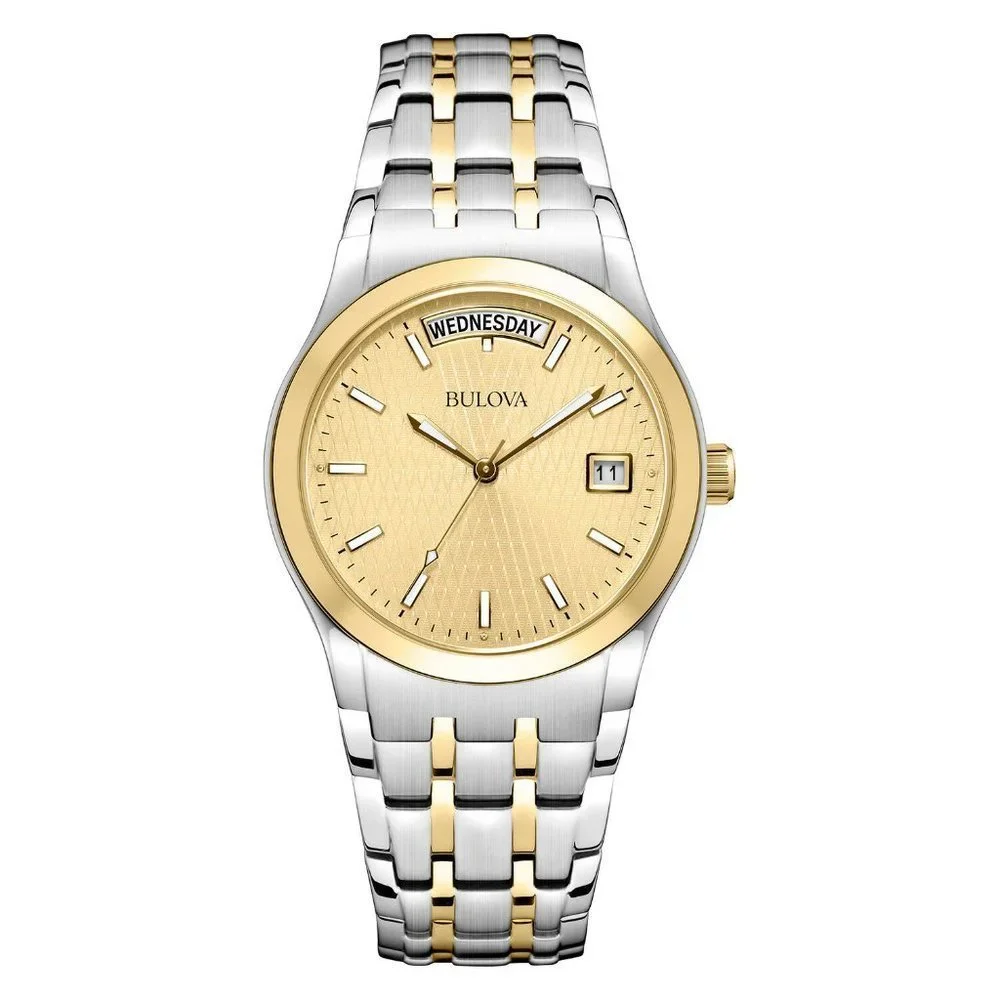 SALE! Bulova Champagne Two Tone Watch! w/ box